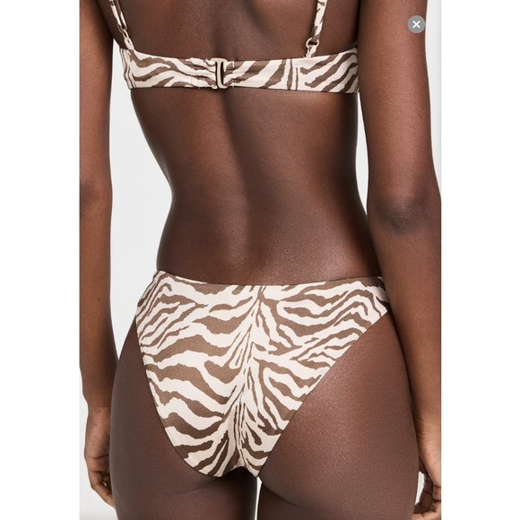 Good American Satin Better Zebra Bikini Bottoms NWT, Size 2 - Picture 4 of 7